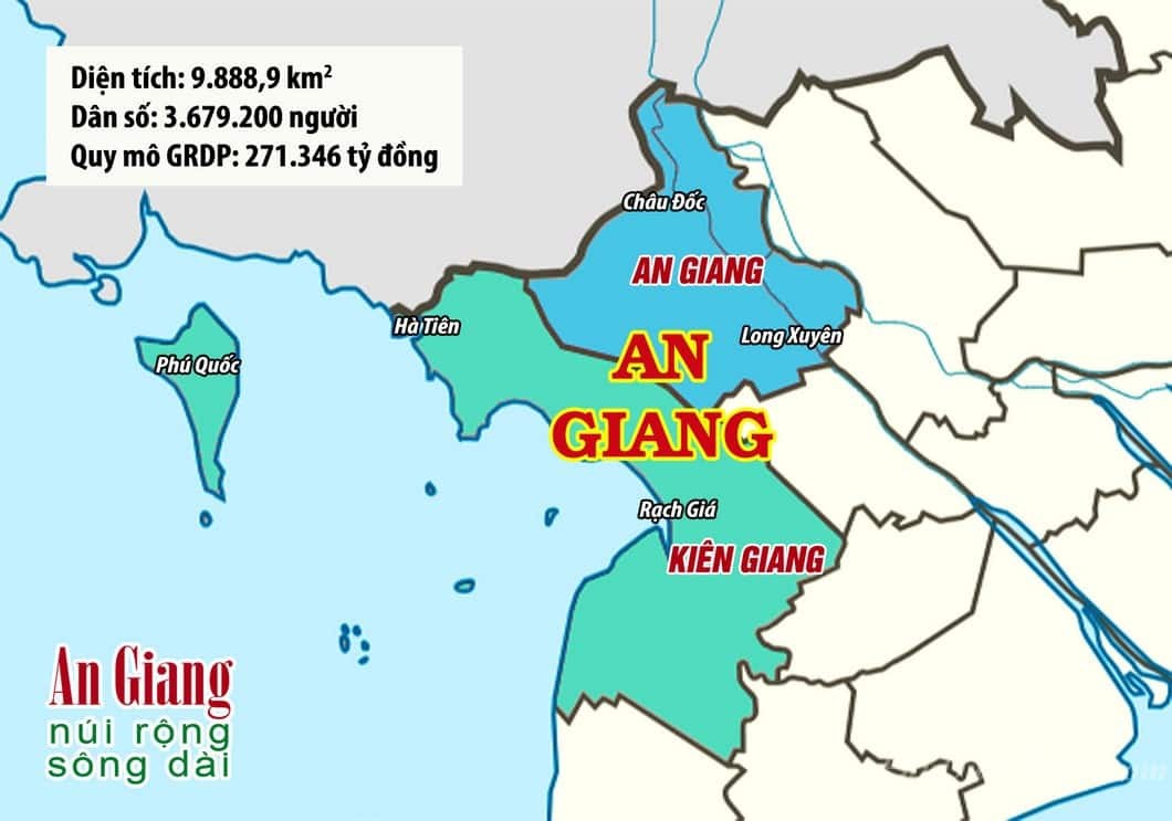 Bản đồ mới của Phú Quốc sau khi sáp nhập vào tỉnh An Giang