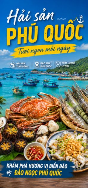 banner hải sản Phú Quốc