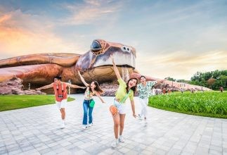 Kiến trúc độc đáo của Cung điện Hải Vương tại VinWonders Phú Quốc, mô phỏng hình rùa đồi mồi