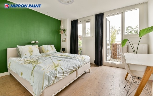 Xanh đậm ấm áp hỗ trợ gia chủ cảm thấy an tâm và ổn định năng lượng