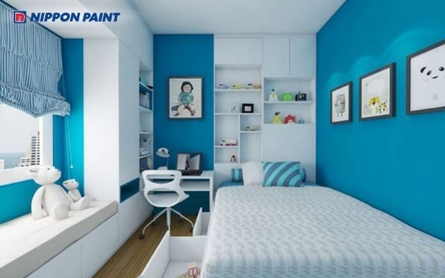 Phòng ngủ xanh nhiệt đới tươi mới, gợi cảm giác gần gũi thiên nhiên và tràn đầy sức sống