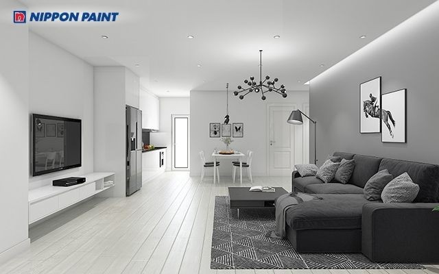 Phòng khách trắng tối giản, tinh khiết, mang lại cảm giác nhẹ nhàng và thanh lịch