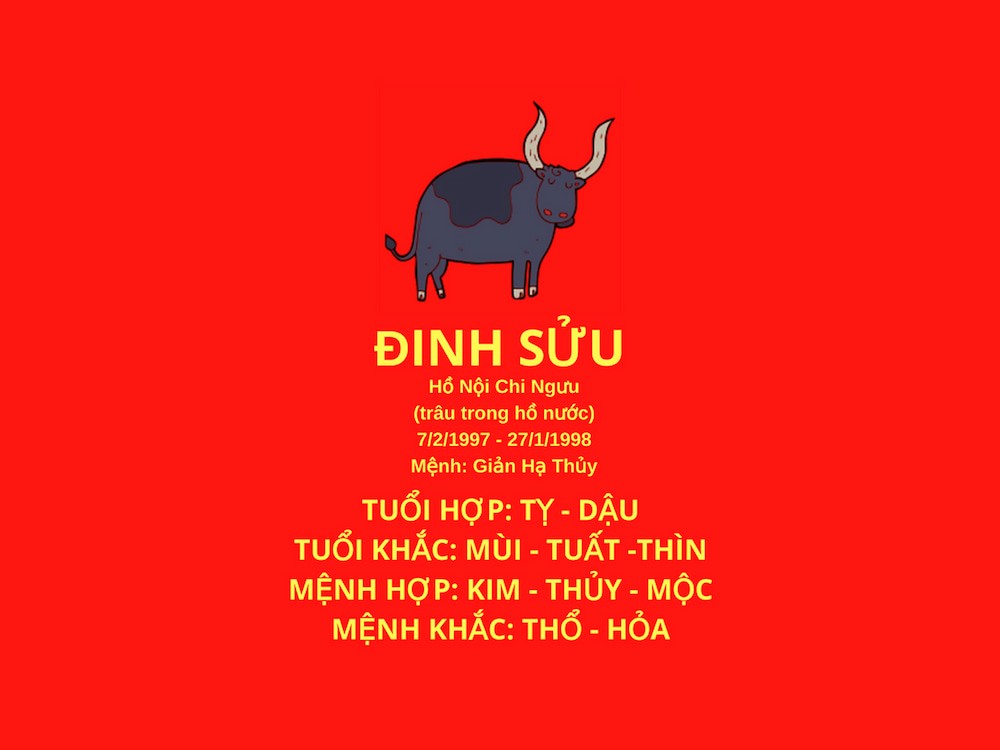 Thông tin tổng quan về cung mệnh và năm sinh của người tuổi Đinh Sửu