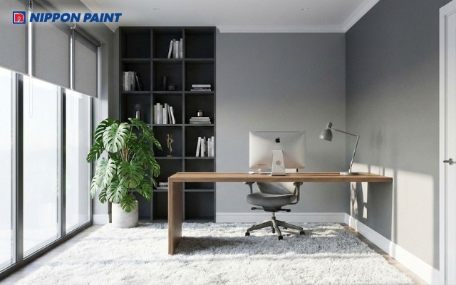 Tone màu xám ghi và trắng tạo không gian làm việc chuyên nghiệp